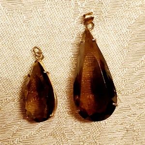 November birthstone, Smokey Topaz Pendants, 2!